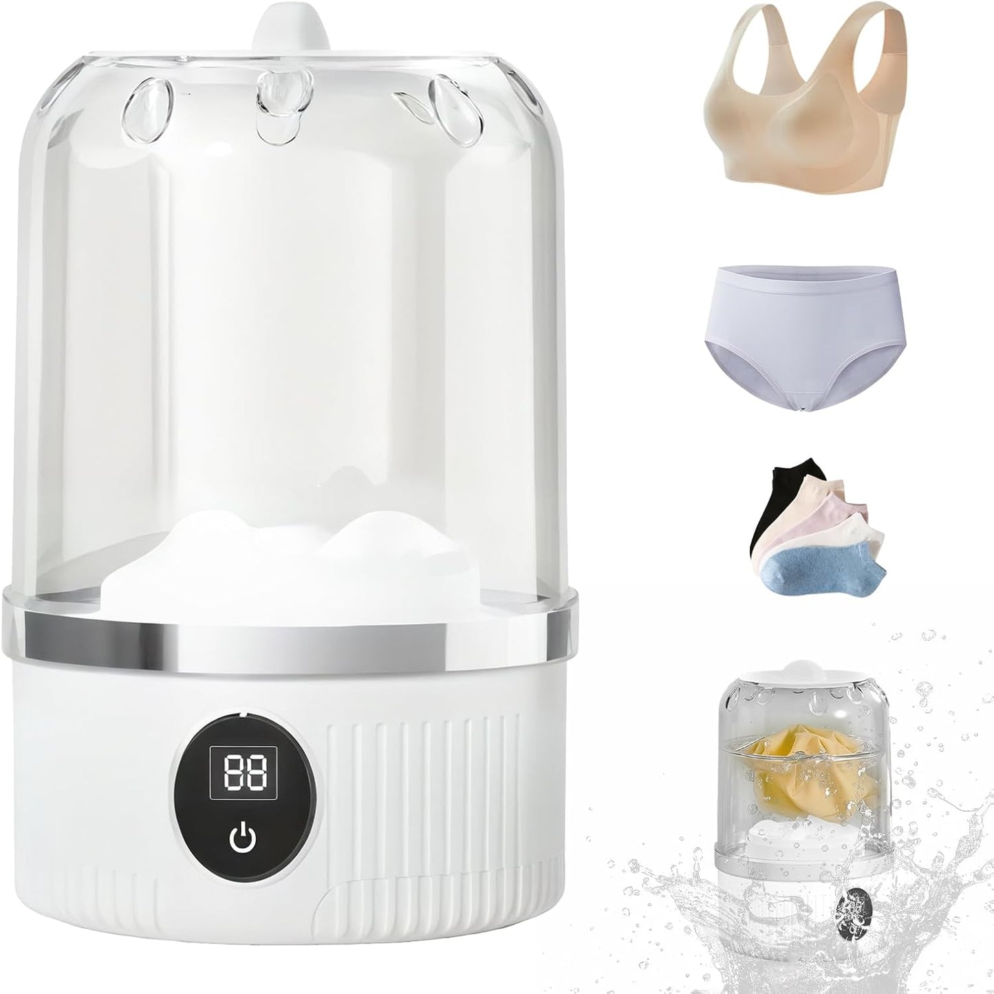 Portable Washing Machine, Underwear Washer 1.2 L capacity