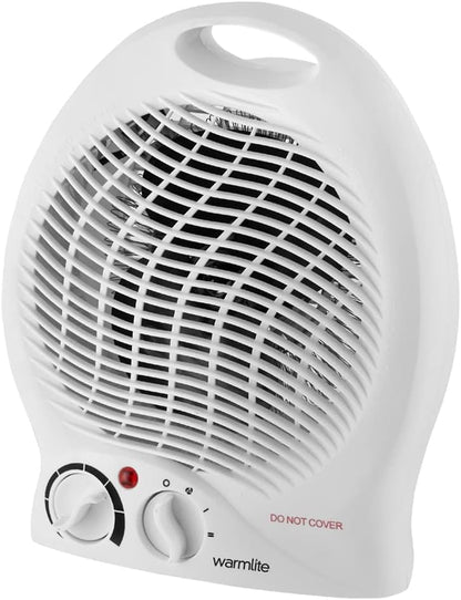 Warmlite WL44002 Thermo Fan Heater with 2 Heat Settings and Overheat Protection, 2000W, White