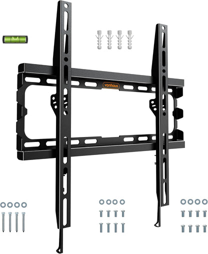 VonHaus TV Wall Bracket for 32-75" Screens, Ultra-Slim TV Bracket with Spirit Level