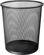 KEPLIN Round Trash Can Bin - 1 Pack Black Non-slip Mesh Bins | Waste Paper Bin