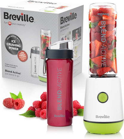 Breville Blend Active Personal Blender & Smoothie Maker | 350W | 2 Portable Blend Active Bottles