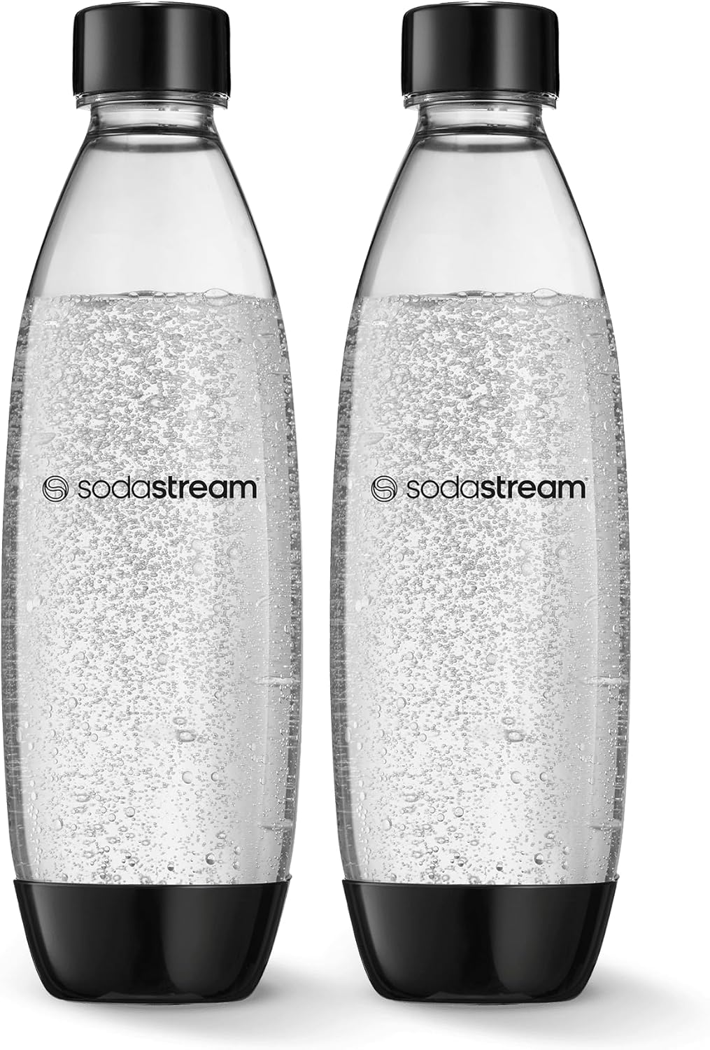 SodaStream 1 Litre Slim Reusable Dishwasher Safe Water Bottles Pack of 2 for Spirit