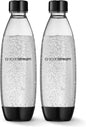 SodaStream 1 Litre Slim Reusable Dishwasher Safe Water Bottles Pack of 2 for Spirit
