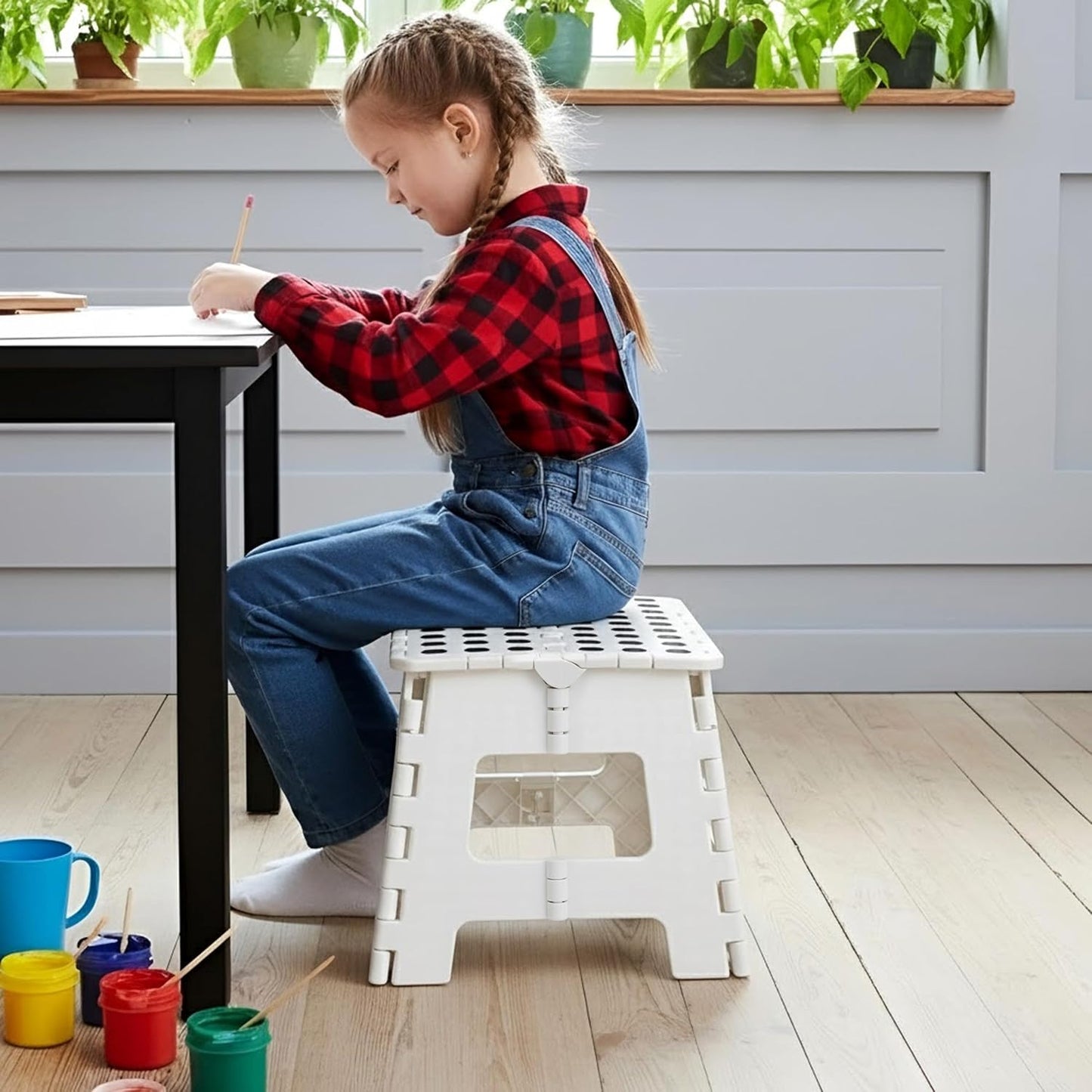 Utopia Home Folding Step Stool 9 Inch, Portable Anti Slip Surface for Kids and Adults