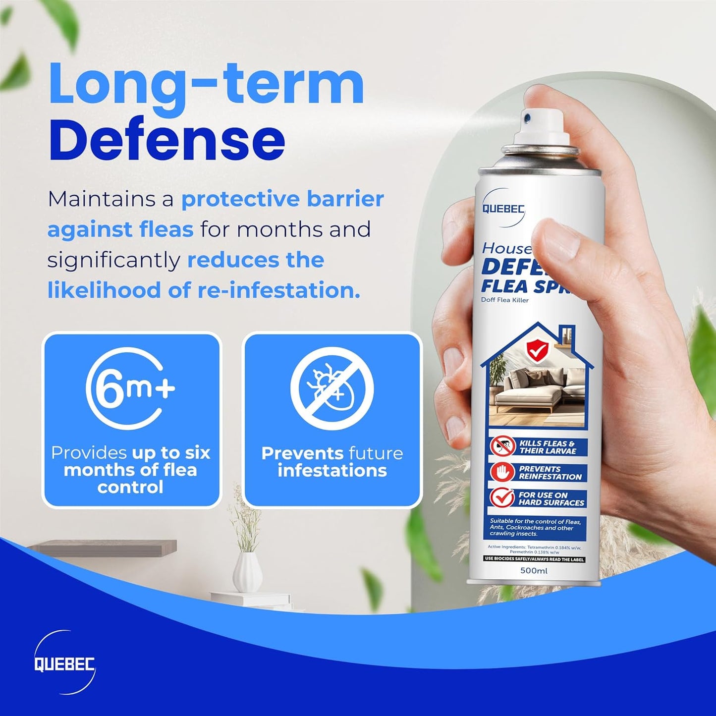 Quebec Household Flea Spray for the Home – Powerful Flea & Pest Control for Home