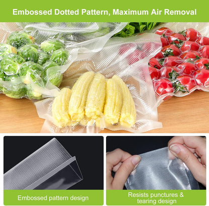 Bonsenkitchen Vacuum Sealer Rolls Bags, 2 Packs 28 cm x 600 cm Storage Bags (Total 12 m), BPA Free