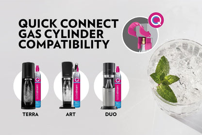 SodaStream - CO2 Cylinder for Sparkling Water Maker, Quick Connect Gas system, Makes 60 Litres Fizzy Drinks