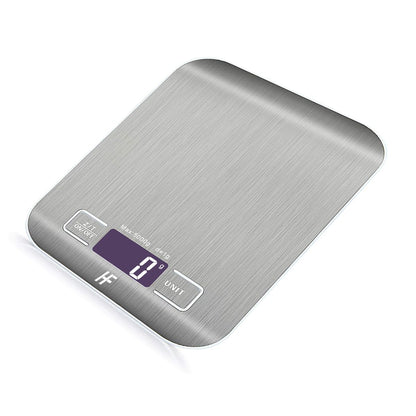 HomeFashion 5kg 1g 11lb Digital Kitchen Scales Food Scale with stainless steel Platform Electronic Cooking Backlit LCD Display Multifunction for Home and Office Use