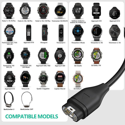 AWINNER Compatible for Garmin Watch Charger Cable