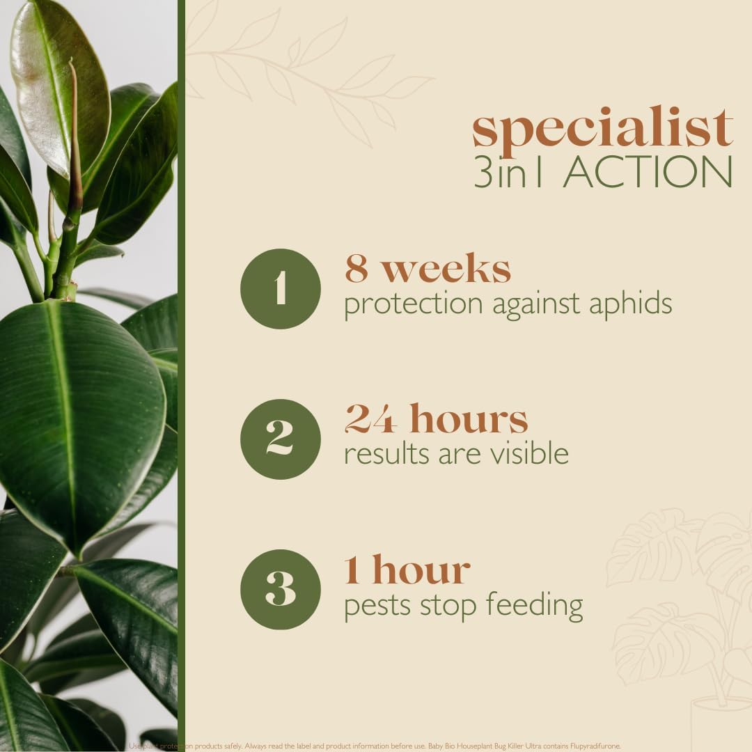 Baby Bio Houseplant Bug Killer Ultra - Fast-Acting Bug Killer Spray