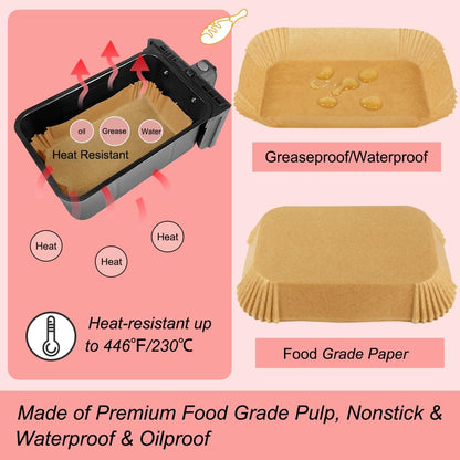 100pcs Air Fryer Liners for Ninja Dual, Air Fryer