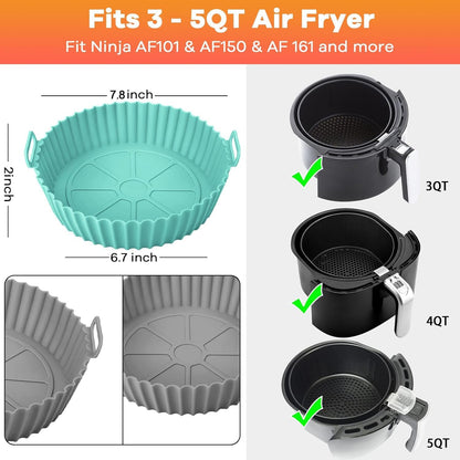 Air Fryer Silicone Pot, 2 Pack Reusable Airfryer Liners, Air Fryer Accessories