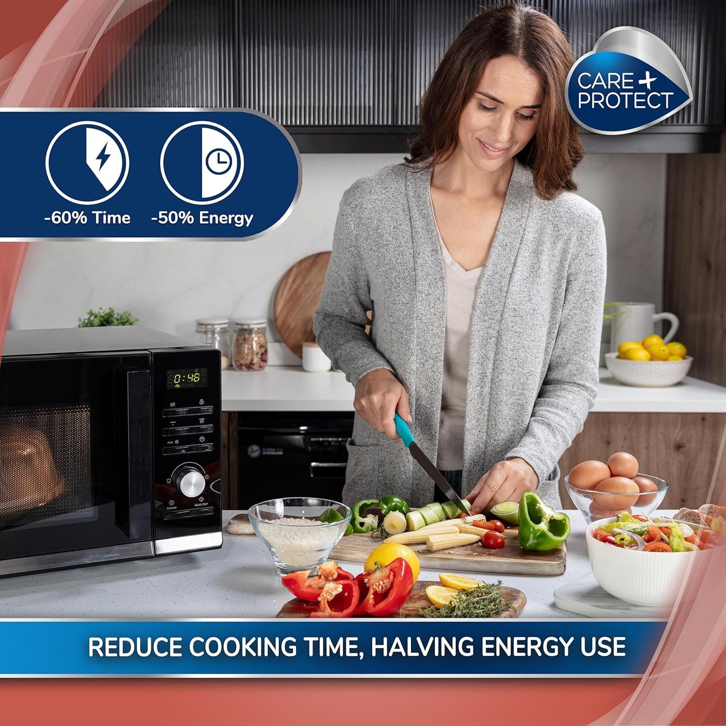 Care+Protect Microwave Plate Cover - Microwave Ventilated Covers - Ideal for Microwave Cooking