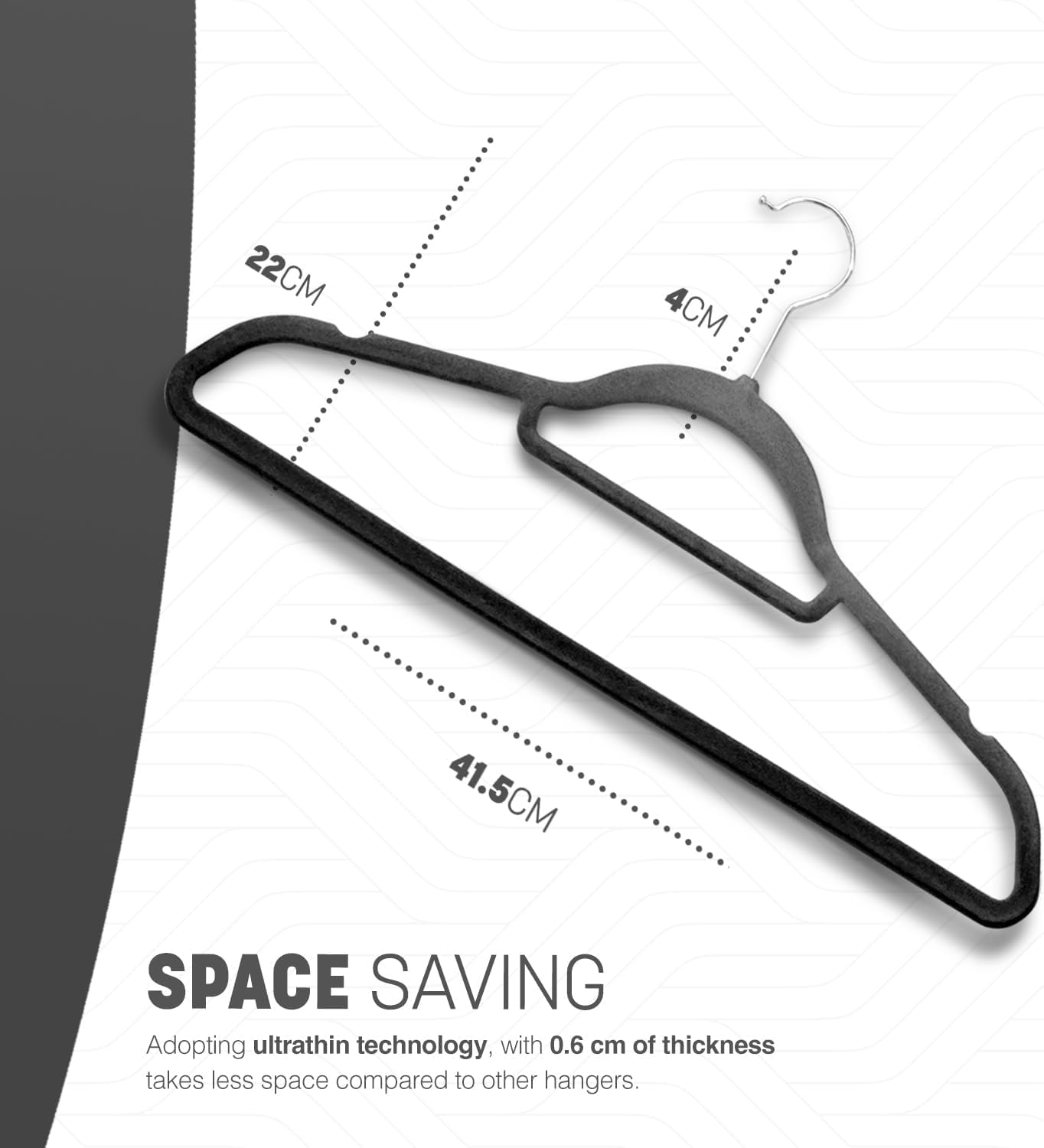 KEPLIN Velvet Hangers 20 Pack - Non-Slip Clothes Hangers with Tie Bar & 360° Hook