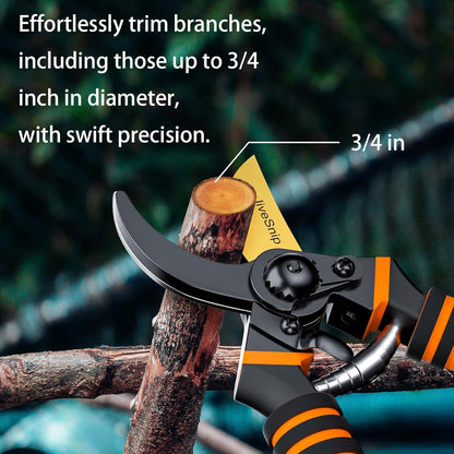 Premium Titanium Garden Secateurs - Professional Bypass Pruning Shears for Plants, Hedges, and Flowers