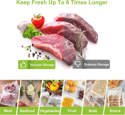 Bonsenkitchen Vacuum Sealer Rolls Bags, 2 Packs 28 cm x 600 cm Storage Bags (Total 12 m), BPA Free