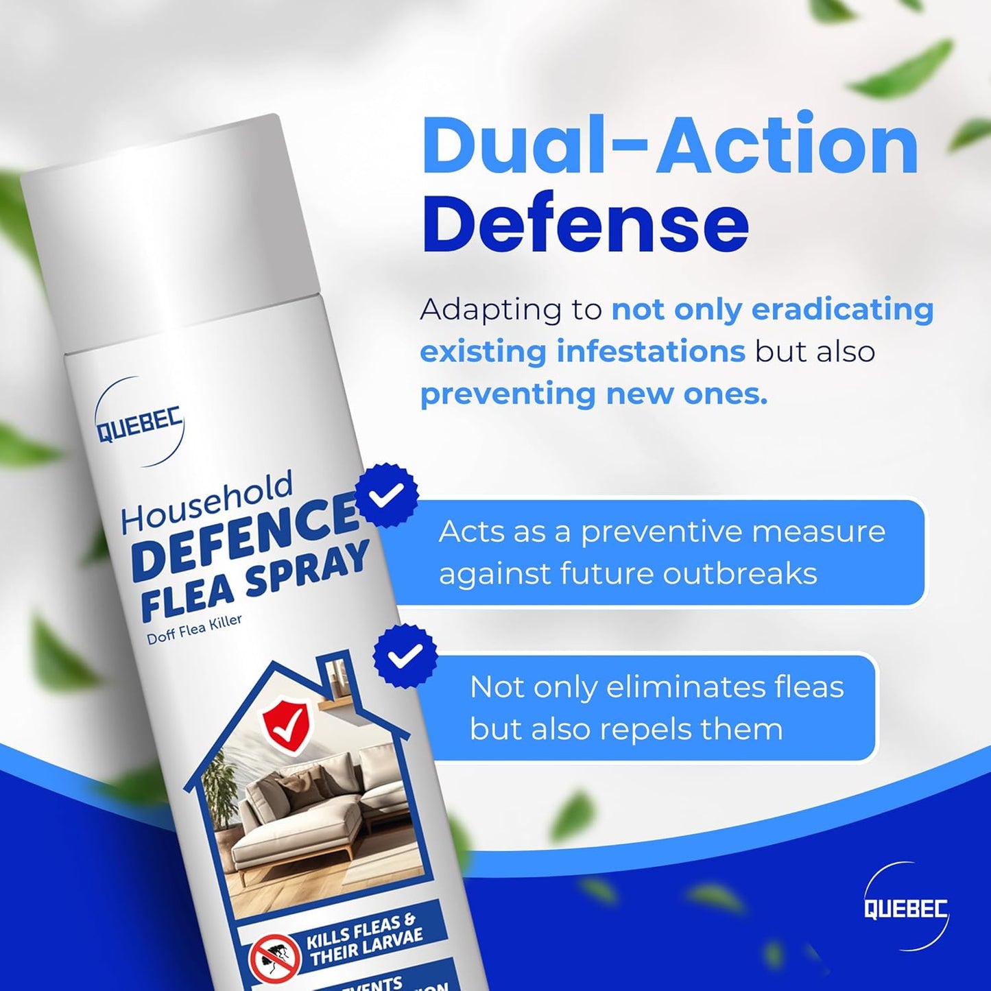 Quebec Household Flea Spray for the Home – Powerful Flea & Pest Control for Home