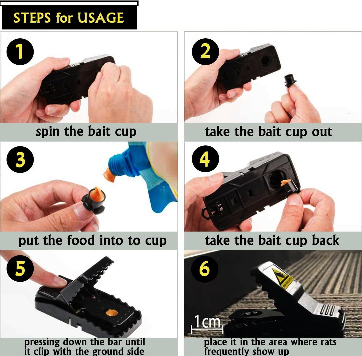 Mouse Traps Mice Traps, 6 Pack Mouse Traps For Indoors That Kill Instantly, Rodent Trap
