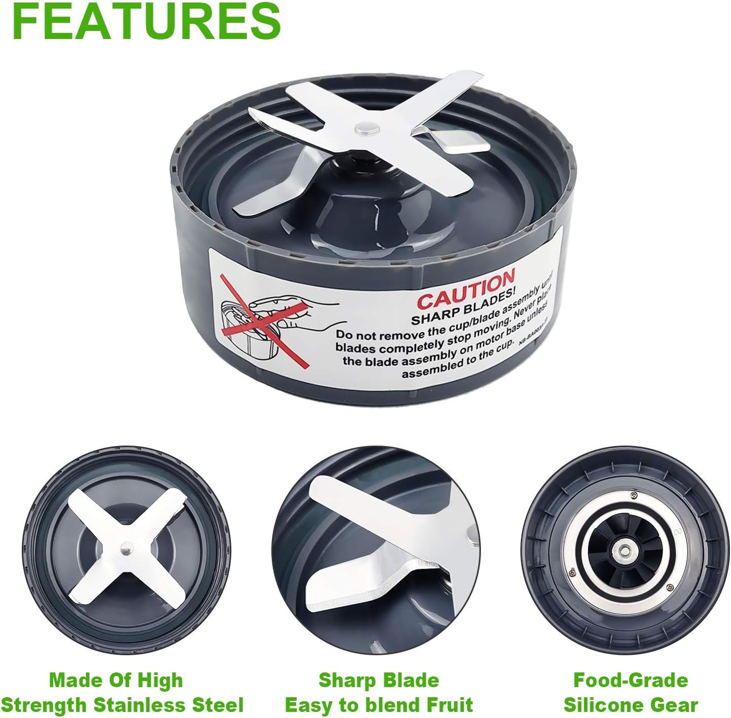 Replacement Extractor Blade, Grey, Fit for NutriBullet 600w / 900w Pro Extctor Blade