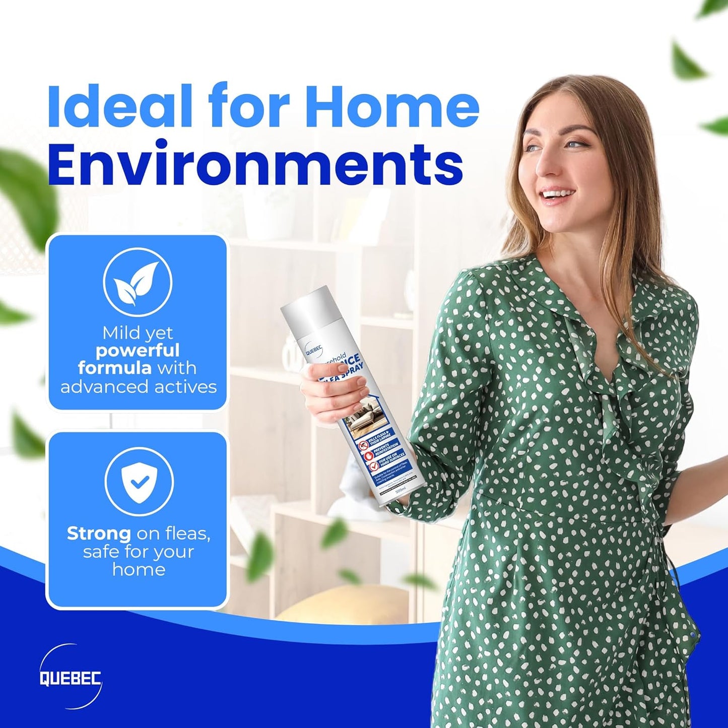 Quebec Household Flea Spray for the Home – Powerful Flea & Pest Control for Home