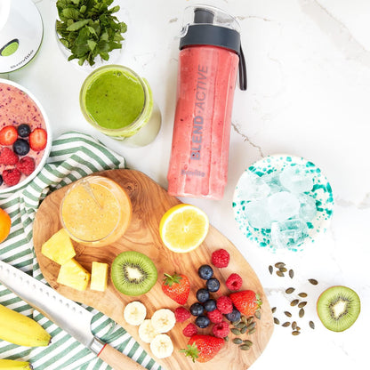 Breville Blend Active Bottle (600ml) | Clear Smoothie Bottle | Leak Proof | Grey Lid [VBL247]