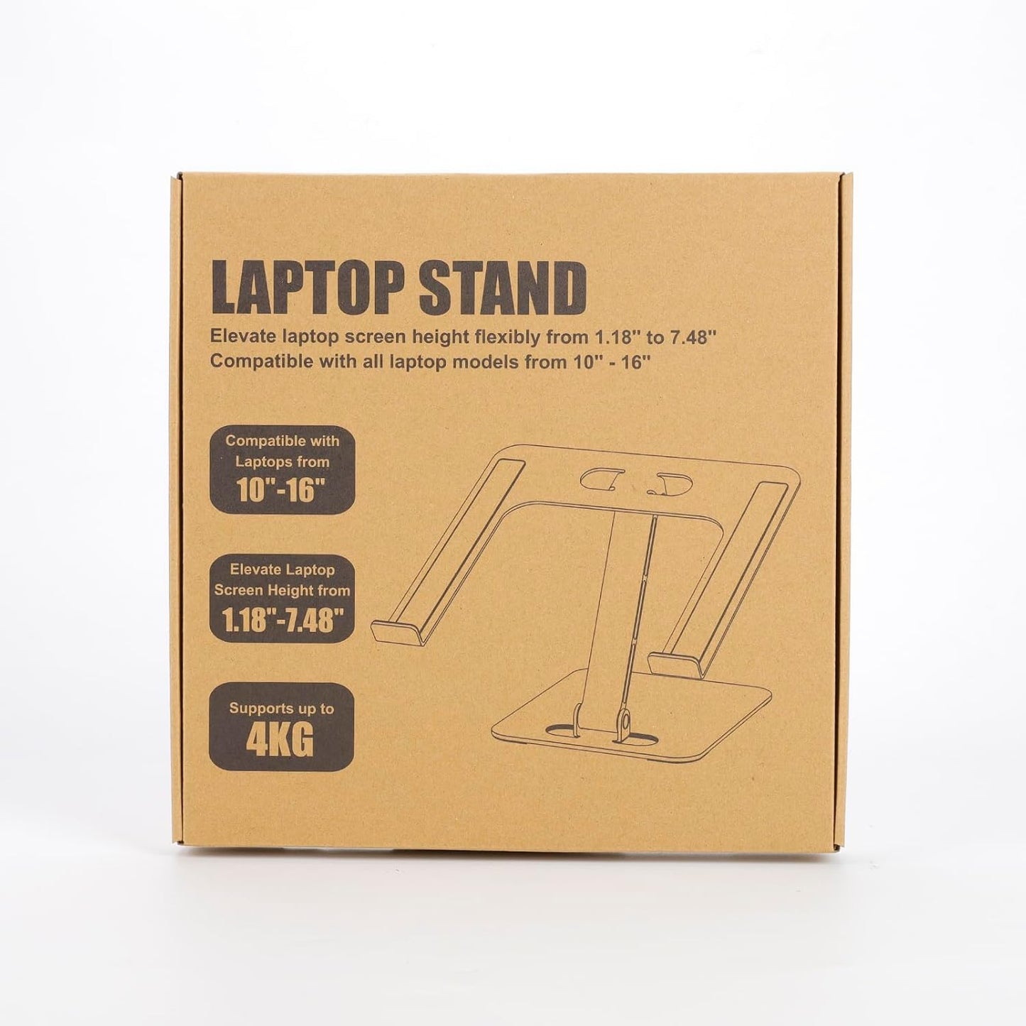 Babacom Laptop Stand, Ergonomic Foldable Computer Stand with Adjustable Height