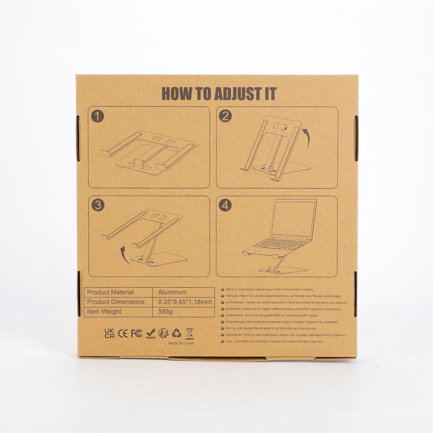 Babacom Laptop Stand, Ergonomic Foldable Computer Stand with Adjustable Height